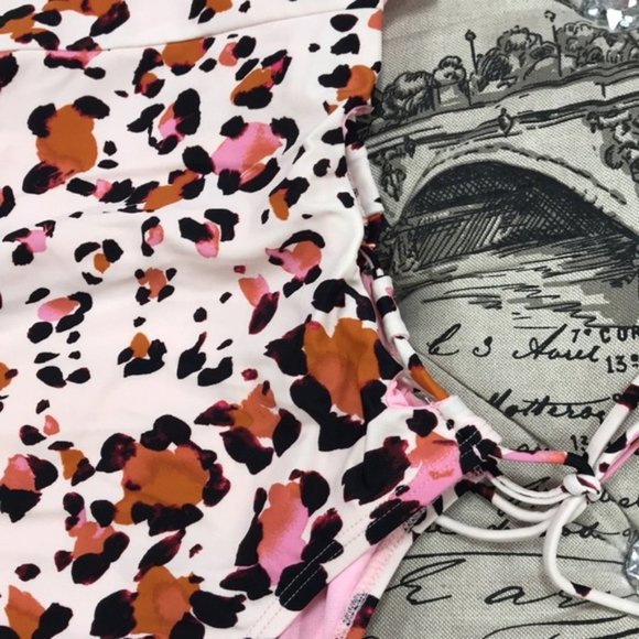 Hula Honey Juniors' Wild  Side-Lace Swimsuit - Picture 4 of 7